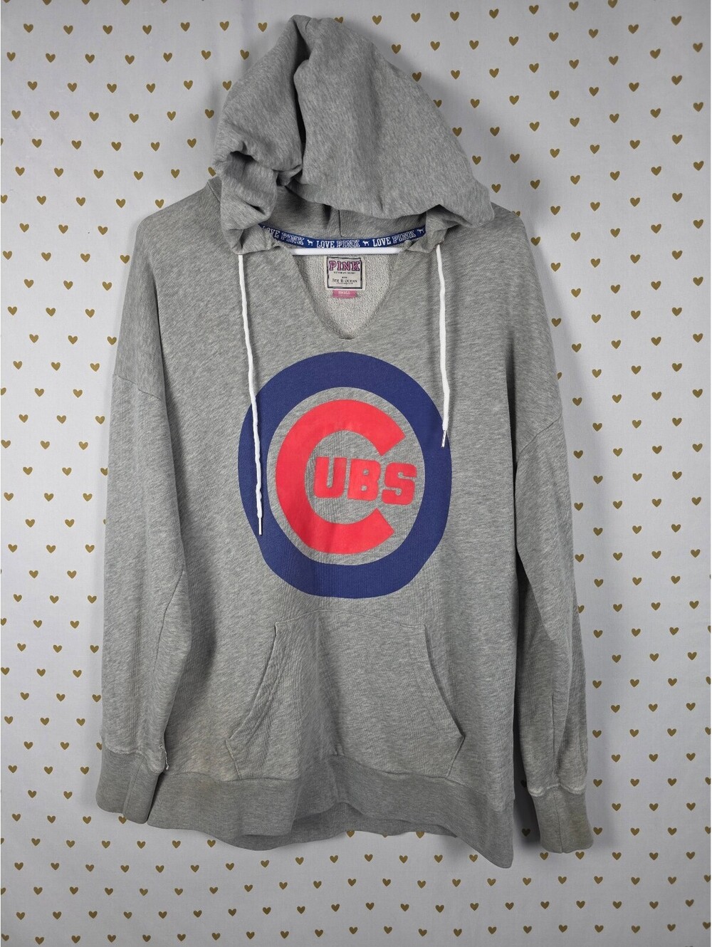 Victorias Secret Pink Chicago Cubs MLB hooded Sweater Pullover Small